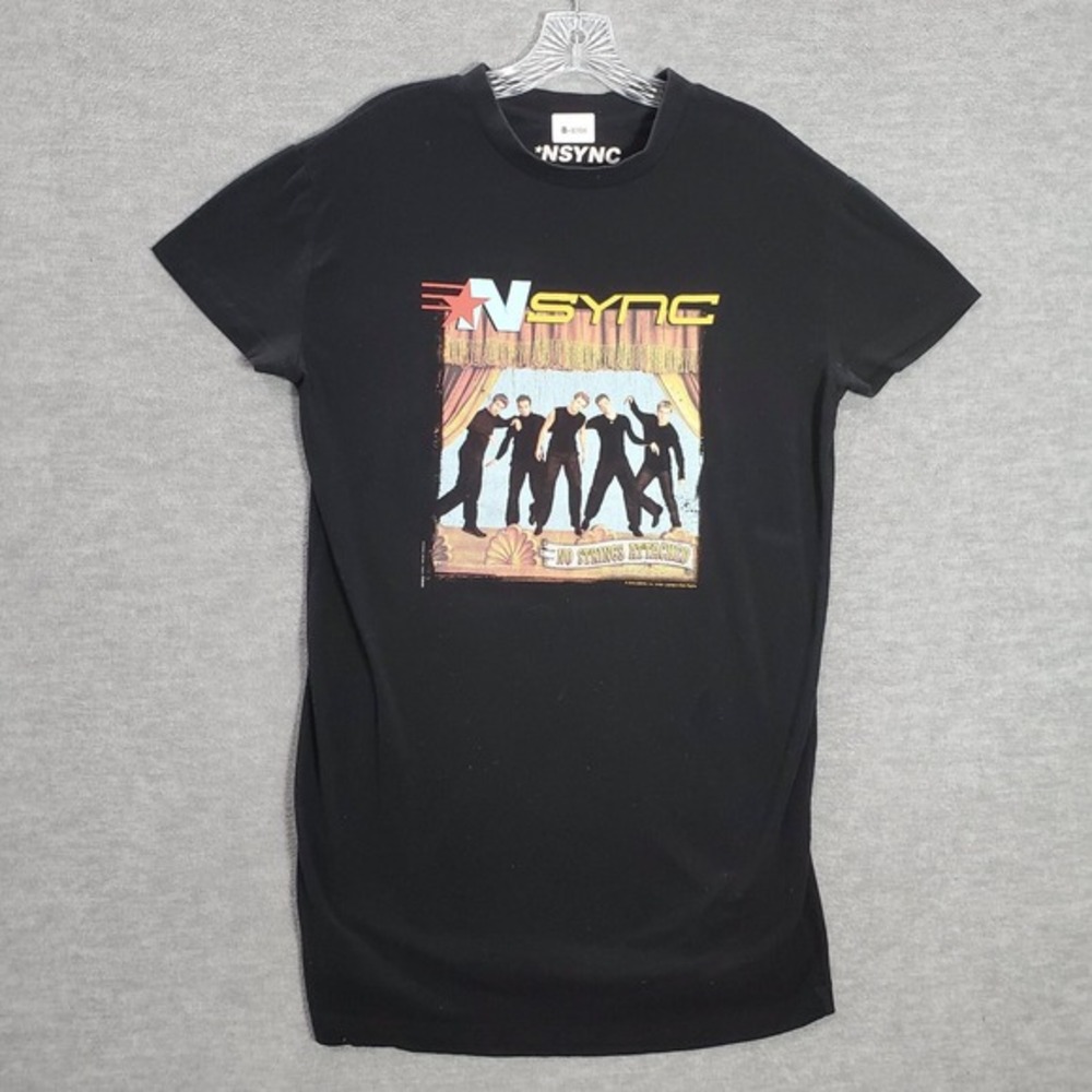 NSYNC Women‎ Dress XS Black Mini T-Shirt 2018 No Strings Attached Short Sleeve